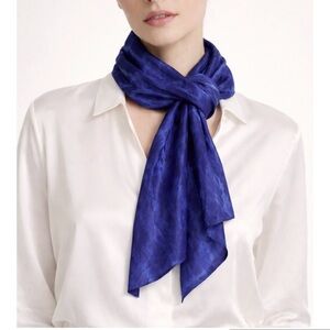 Gianni Versace Vintage 90’ Sapphire Blue Silk Scarf